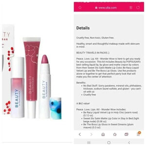 BEUTY by pop sugar peace. Love. Lips snow queen